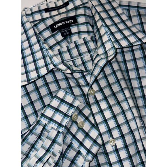 Lands' End Other - Lands' End Men’s Size-XXL Supima Cotton Plaid Dress Shirt Traditional Fit